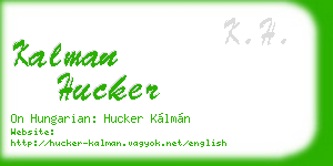 kalman hucker business card